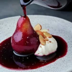 Red Wine Poached Pears