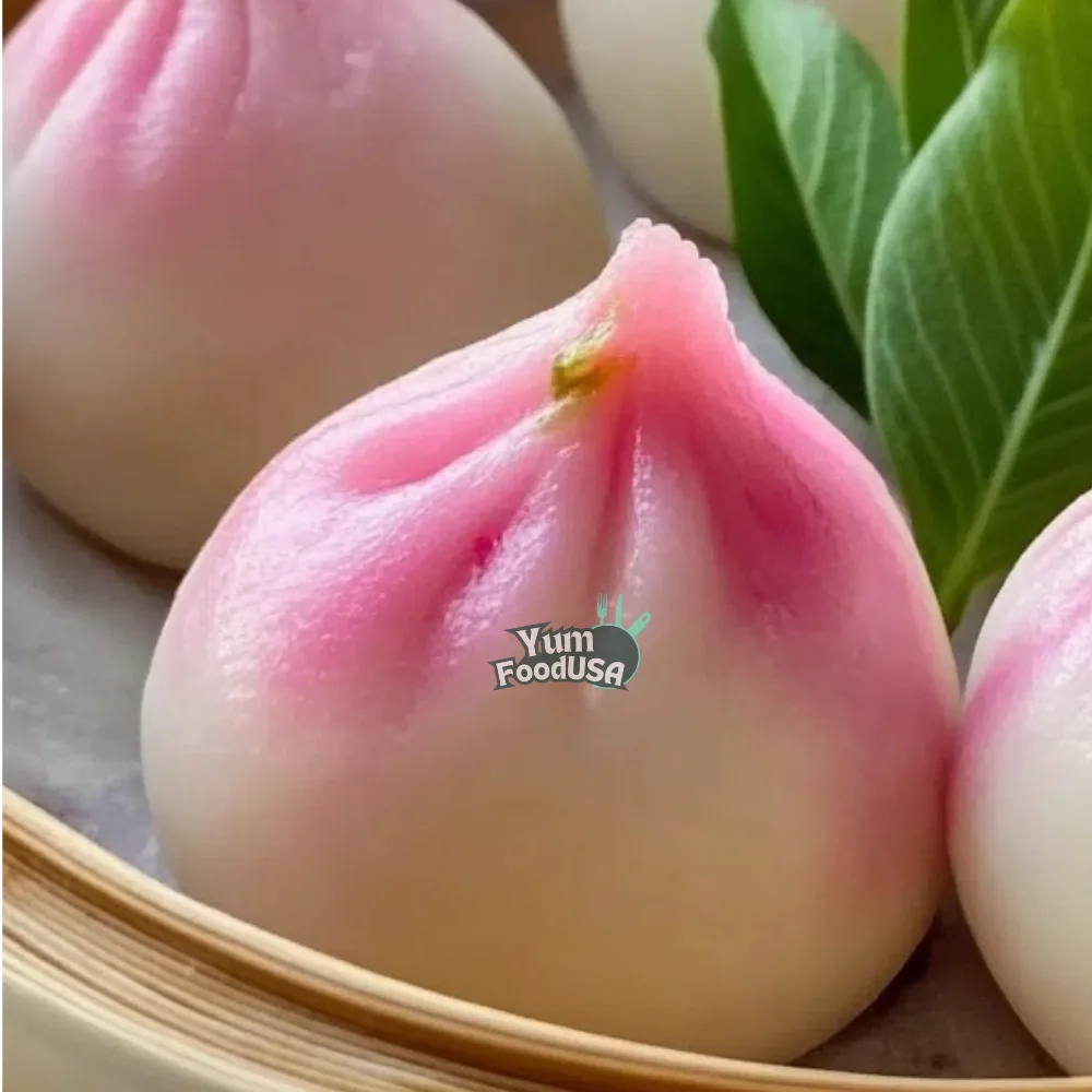 Steamed Longevity Peach Buns