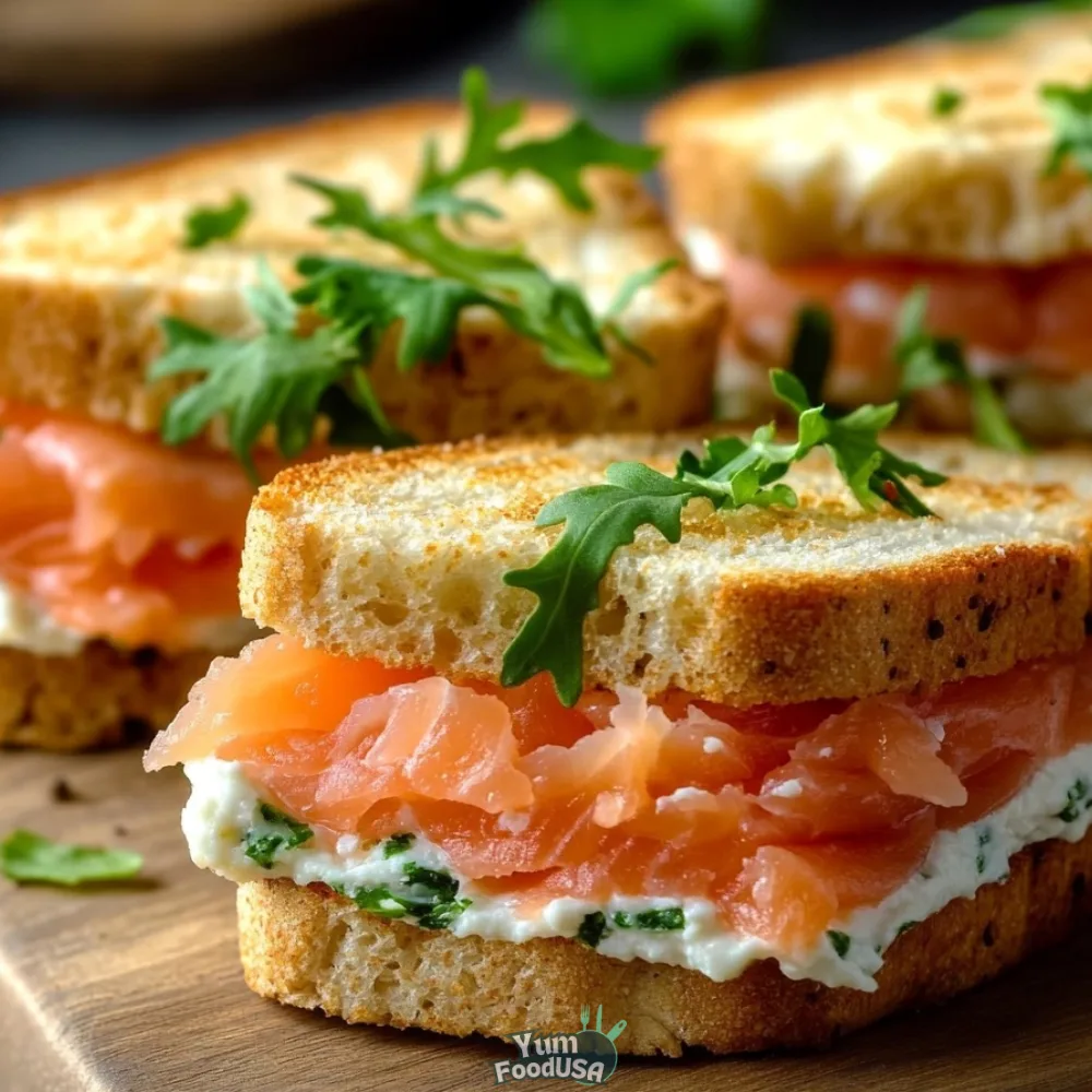 Easy Smoked Salmon Tea Sandwiches