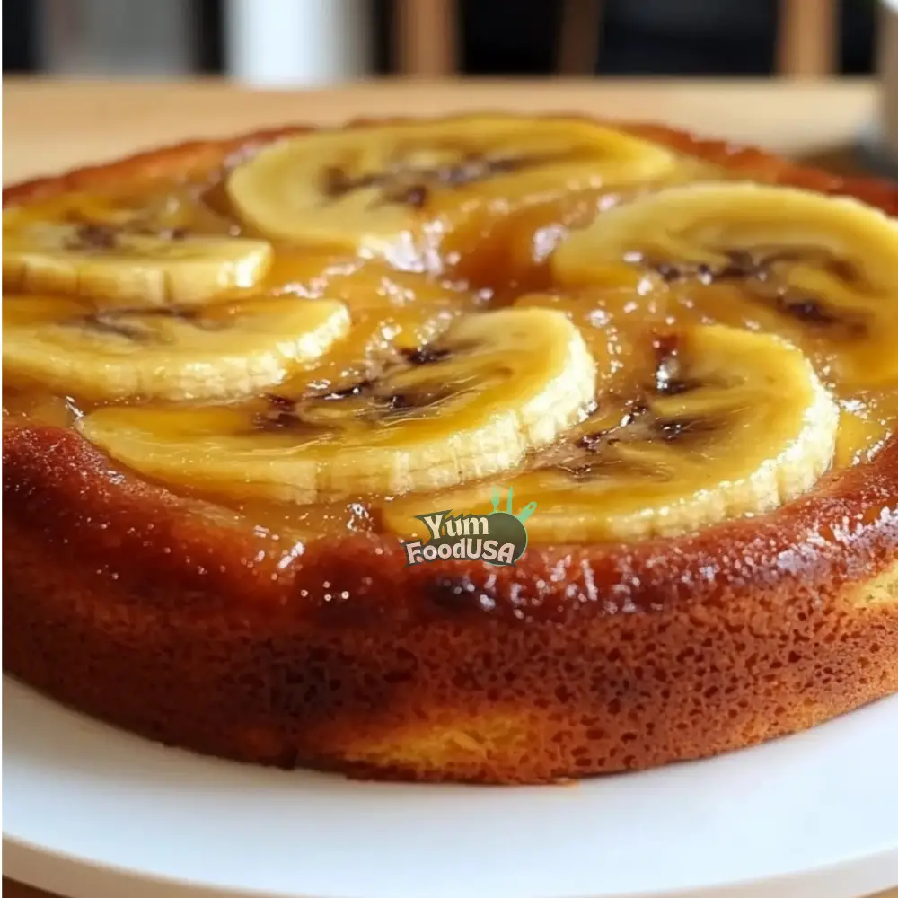 Caramelized Upside-Down Banana Cake