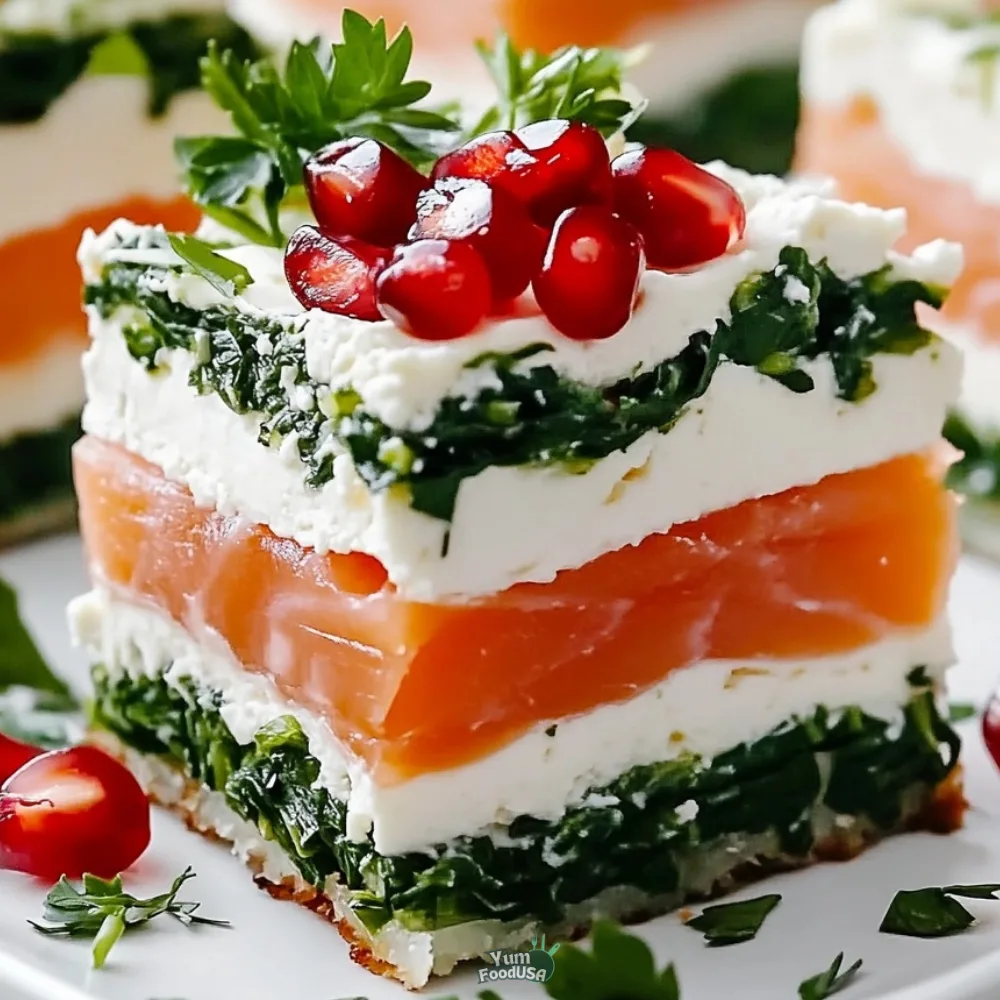 Smoked Salmon & Spinach Layered Bites