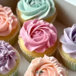 Pastel Rose Cupcakes