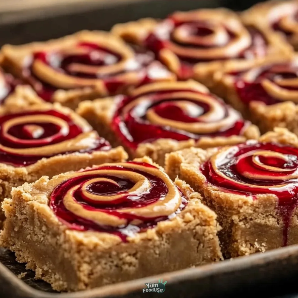 Peanut Butter & Jelly Cookie Bars