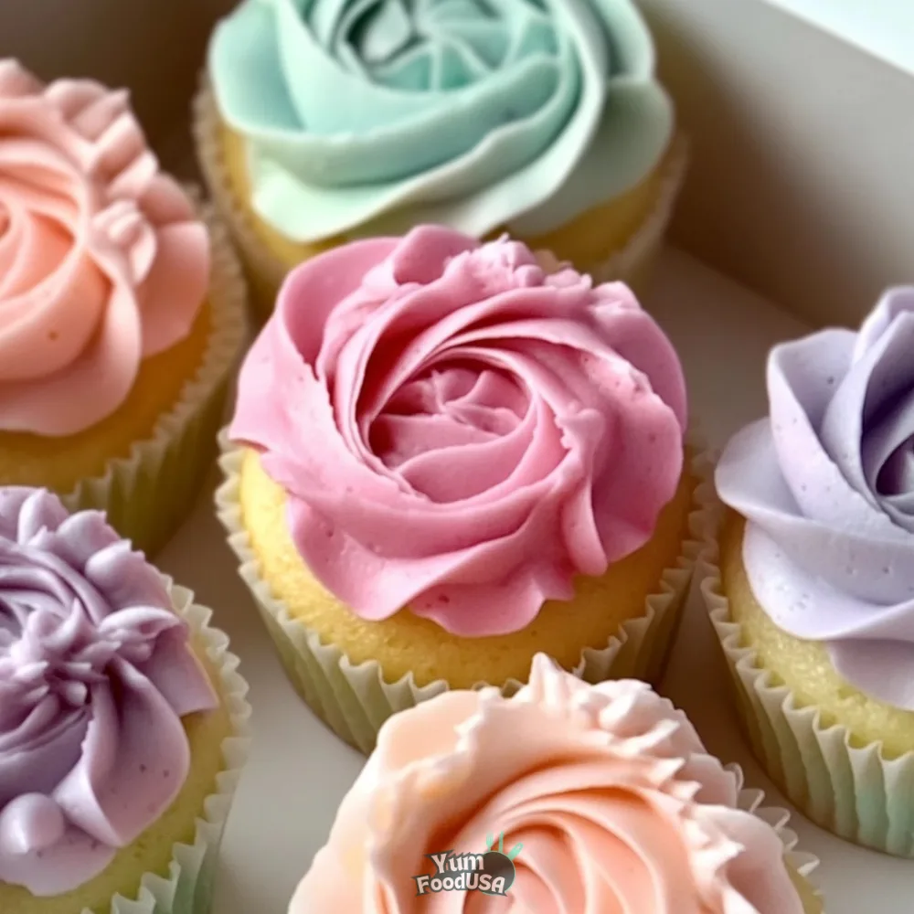 Pastel Rose Cupcakes