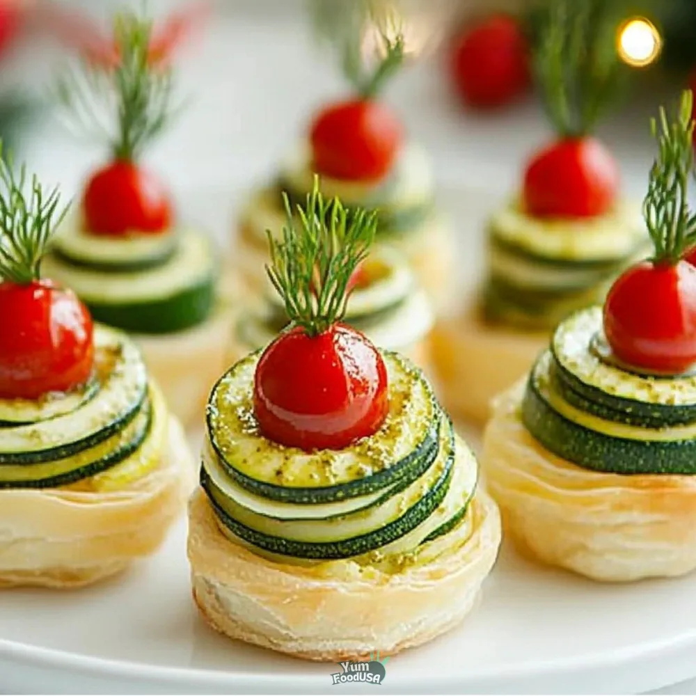 Christmas Tree Puff Pastry Bites