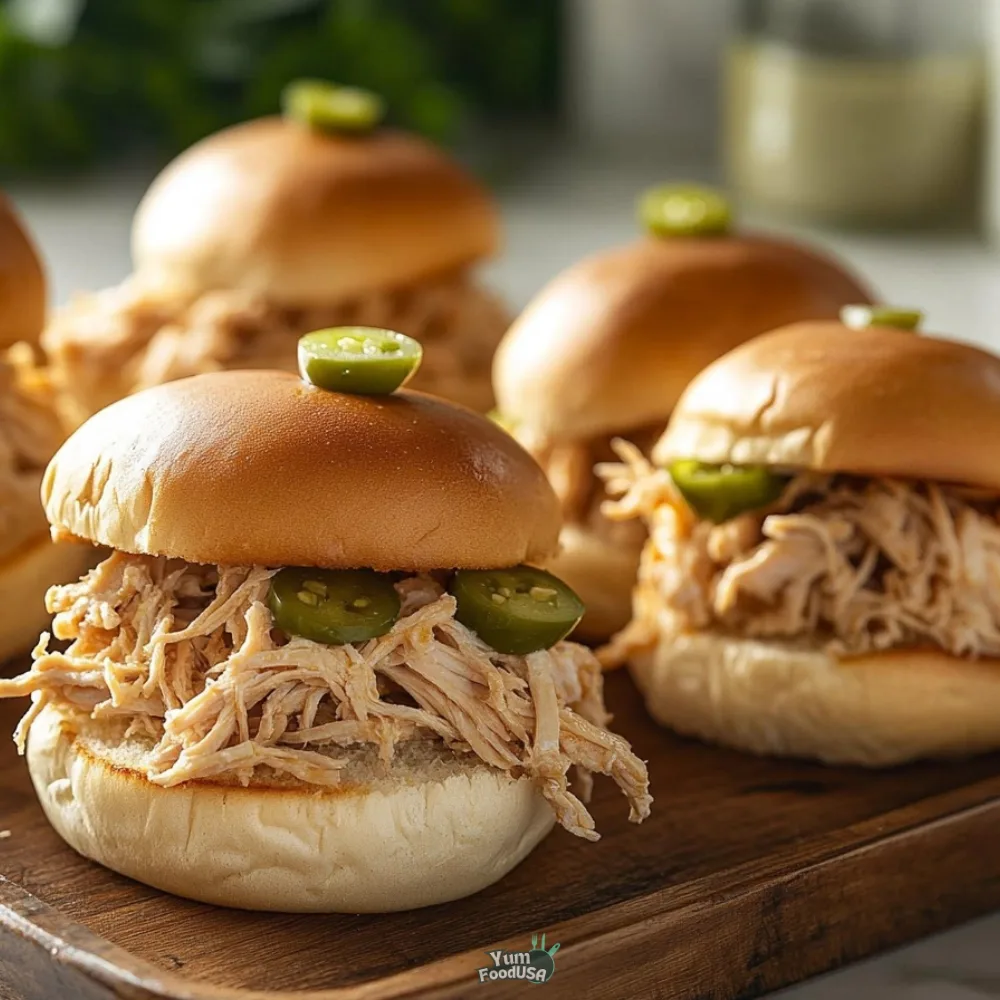 Crockpot Mississippi Chicken Sliders