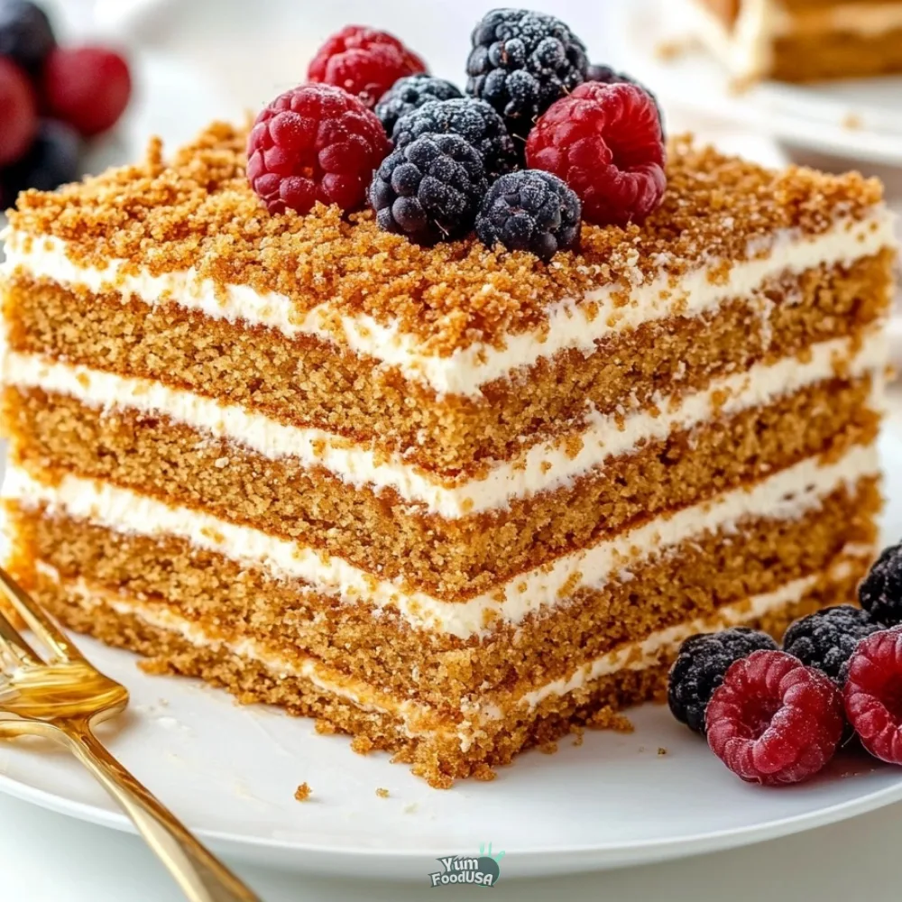 Russian Honey Cake (Medovik)