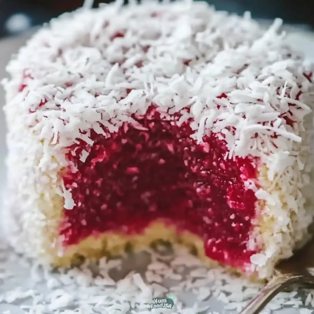 Raspberry Lamingtons