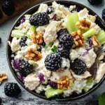 Low Carb Blackberry Cottage Cheese Chicken Salad