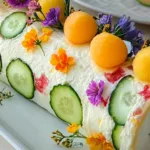 Edible Flower Cheese Log