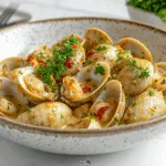 Spicy Garlic Butter Cream Clams