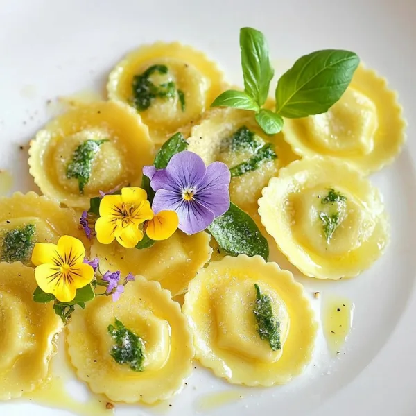 Flower-Shaped Ricotta & Spinach Ravioli