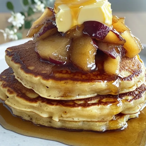 Pancakes with Flambéed Whiskey Apples