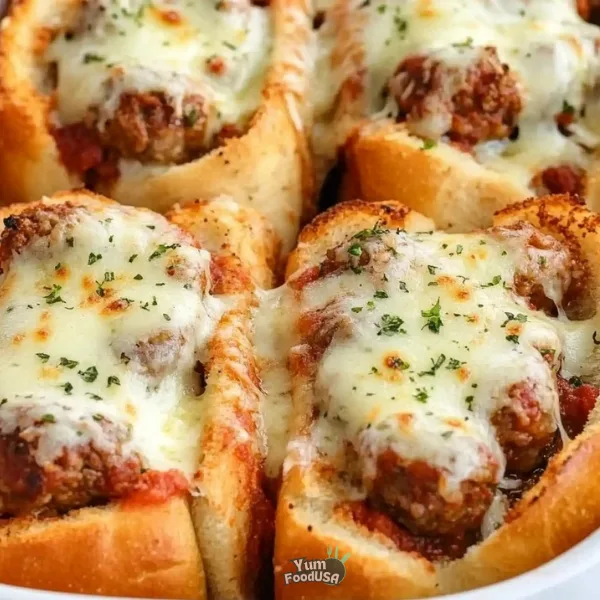 Cheesy Garlic Bread Meatball Subs