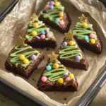 Christmas Tree Brownie Bites