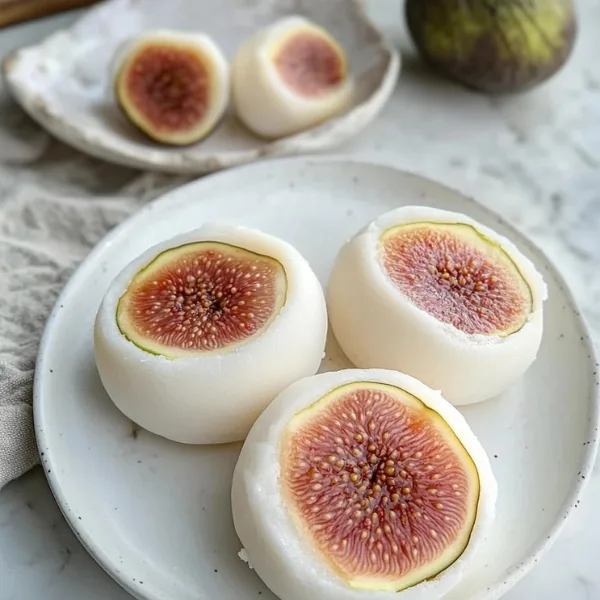 Japanese Mochi with Cream & Fresh Fruit