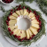 Brie Wreath with Pomegranate & Rosemary