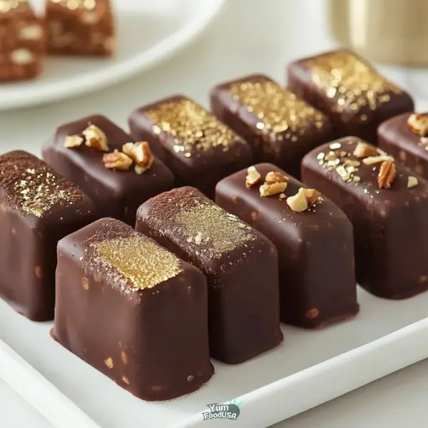 Chocolate Dipped Financier Bars