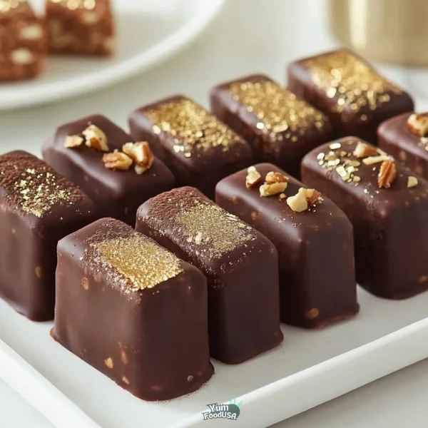 Chocolate Dipped Financier Bars