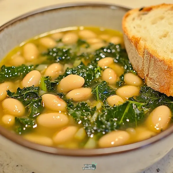 Braised White Beans with Greens