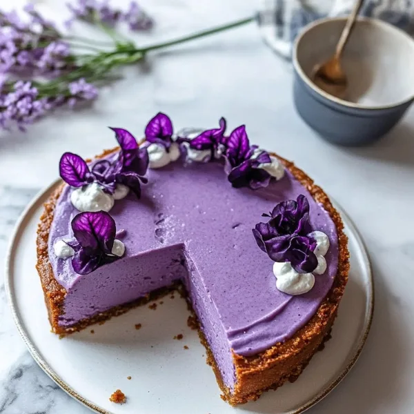 Purple Sweet Potato Cheesecake