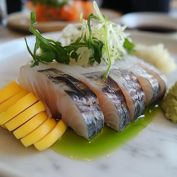 Mackerel Sashimi with Yuzu Dressing