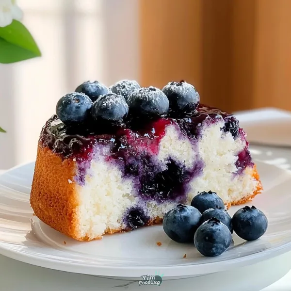 Blueberry Vanilla Thick Buttermilk Cake
