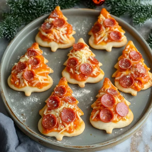 Christmas Tree Mini Pizzas