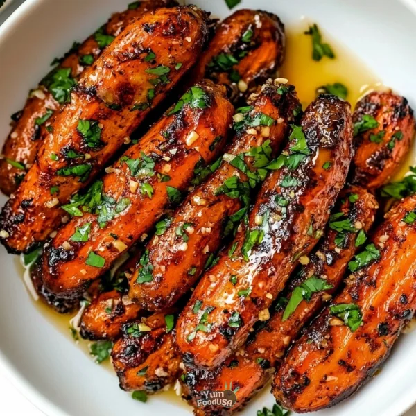 Honey Garlic Butter Roasted Carrots