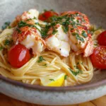 Buttered Lobster Pasta with Cherry Tomatoes and Garlic