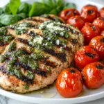 Pesto Chicken with Roasted Tomatoes
