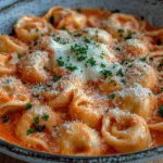 Cheese Stuffed Tortellini in Blush Tomato Cream Sauce