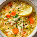 Lemon Chicken Orzo Soup