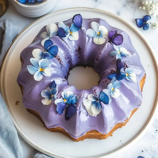 Butterfly Pea Flower Bundt Cake