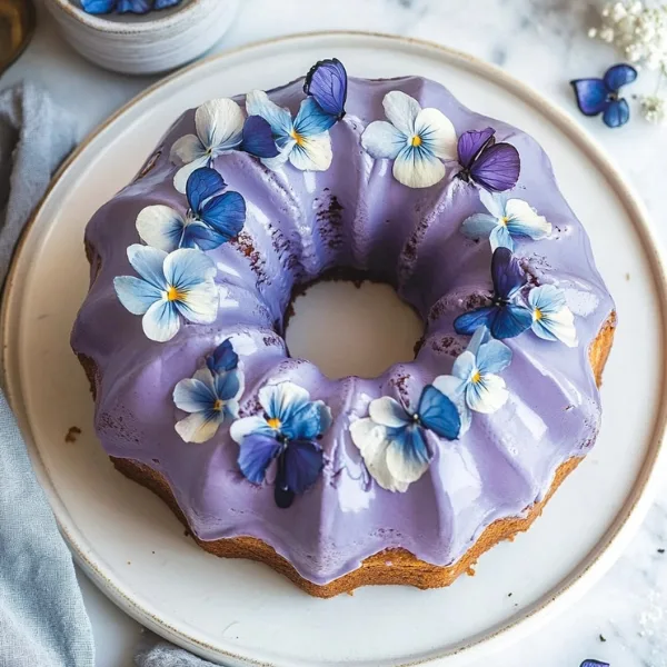 Pea Flower Bundt Cake
