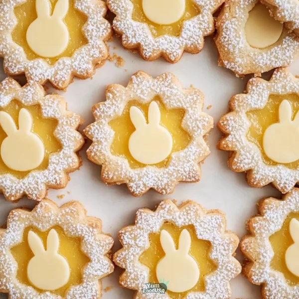 Lemon Curd Linzer Cookies