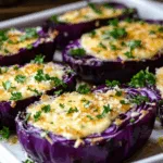 Oven-Roasted Purple Cabbage Steaks with Parmesan