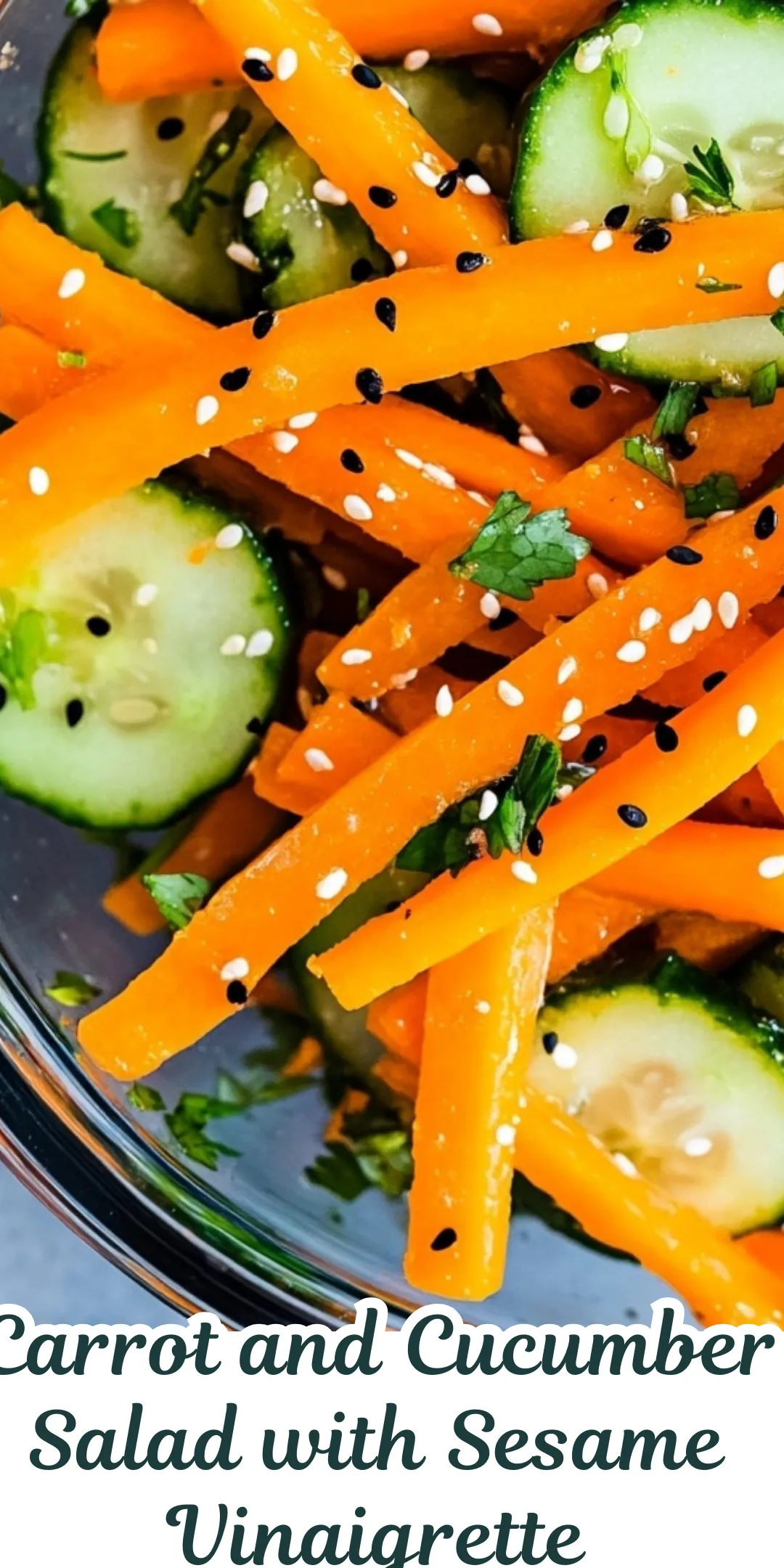 Carrot and Cucumber Salad with Sesame Vinaigrette