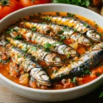 Spanish Pan-Seared Sardines in Tomato Garlic Sauce