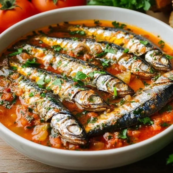 Spanish Pan-Seared Sardines in Tomato Garlic Sauce