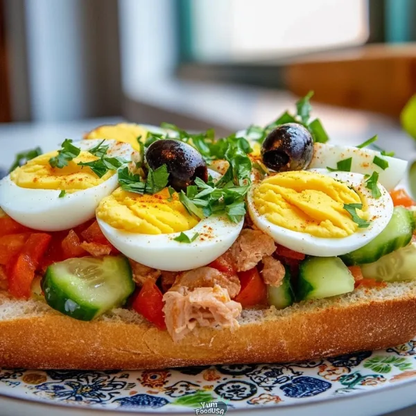 Tunisian Tuna Fricassé Sandwich