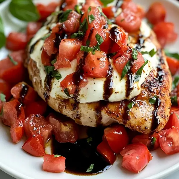 Healthy Slow Cooker Bruschetta Chicken