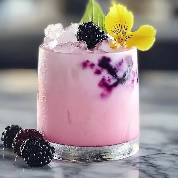 Blackberry Coconut Cream Cocktail