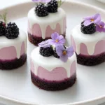 Mini Blackberry Mousse Cakes