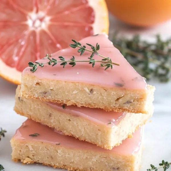 Pink Grapefruit and Thyme Vegan Shortbread
