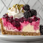 Pistachio & Blackberry Cheesecake