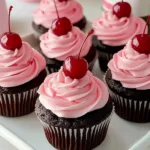 Cherry Cream Chocolate Cupcakes