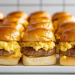 Cheesy Sausage & Egg Breakfast Sliders