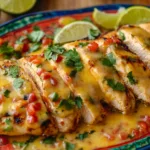 Grilled Salsa Verde Pepper Jack Chicken