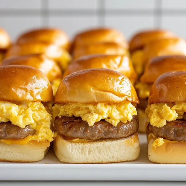 Cheesy Sausage & Egg Breakfast Sliders